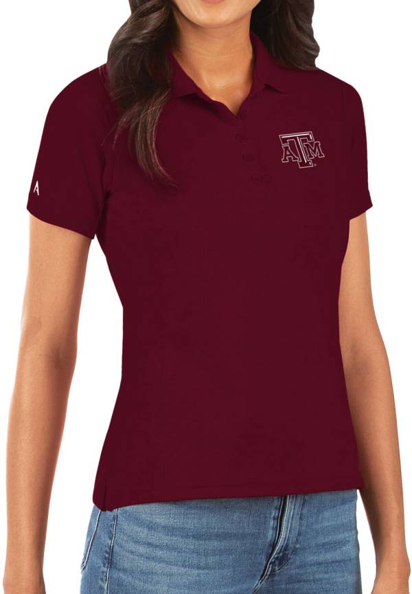 Antigua Women's Texas A&M Aggies Maroon Legacy Pique Polo