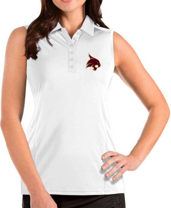 Antigua Women's Texas State Bobcats Tribute Sleeveless Tank White Top product image