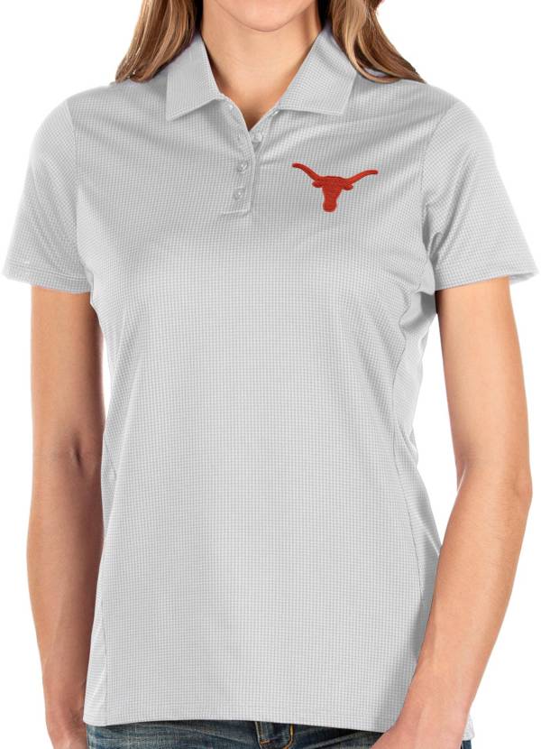 Antigua Women's Texas Longhorns Balance White Polo