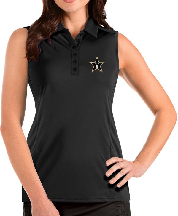 Antigua Women's Vanderbilt Commodores Tribute Sleeveless Tank Black Top