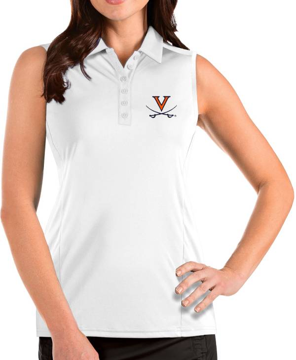 Antigua Women's Virginia Cavaliers Tribute Sleeveless Tank White Top product image