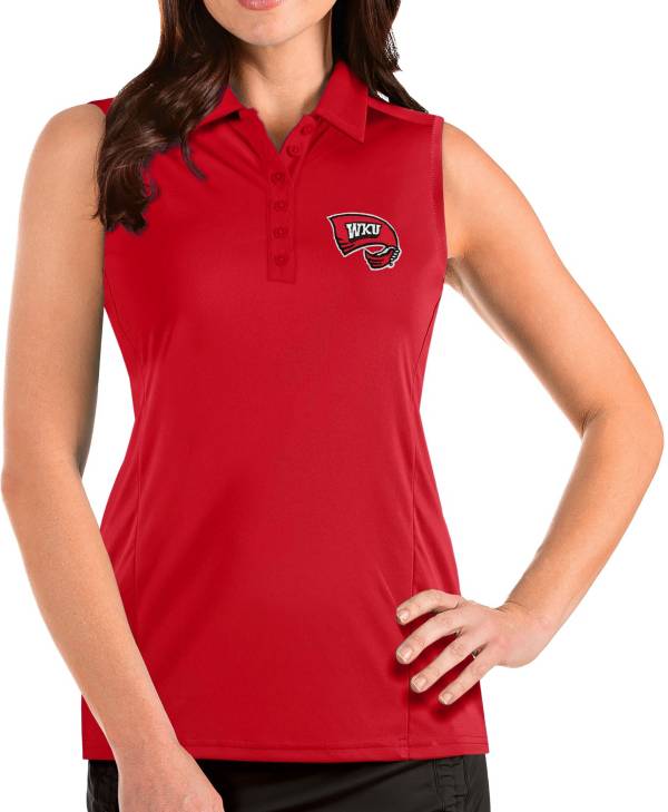 Antigua Women's Western Kentucky Hilltoppers Red Tribute Sleeveless Tank Top product image
