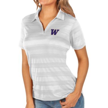 sorry, Antigua Women's Washington Huskies White Compass Polo is currently out of stock