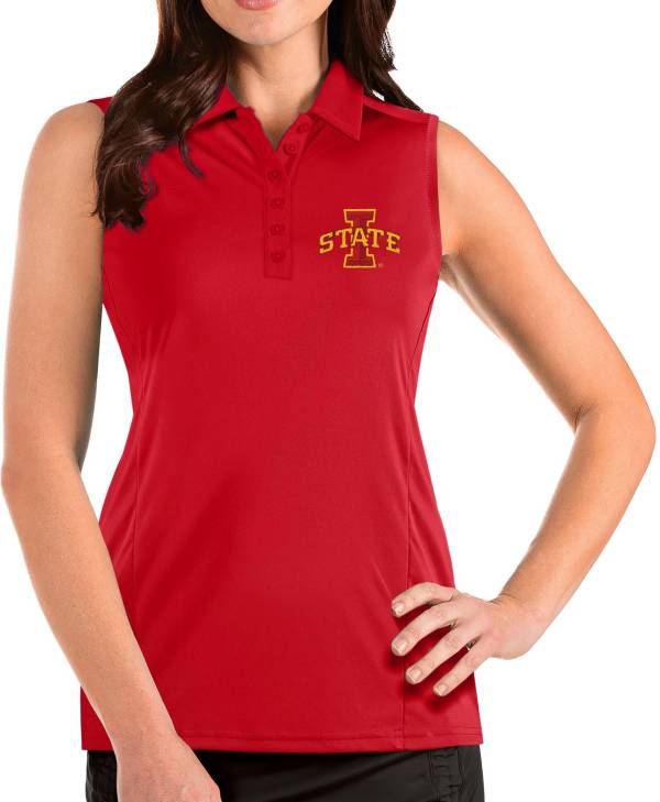 Antigua Women's Iowa State Cyclones Cardinal Tribute Sleeveless Tank Top