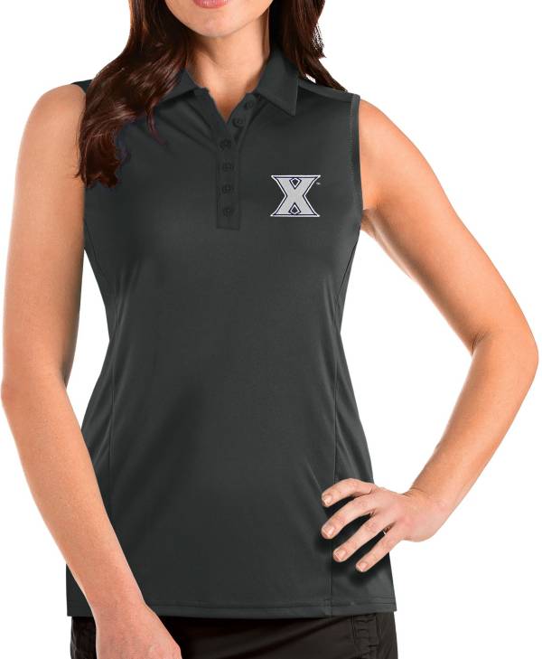 Antigua Women's Xavier Musketeers Grey Tribute Sleeveless Tank Top product image