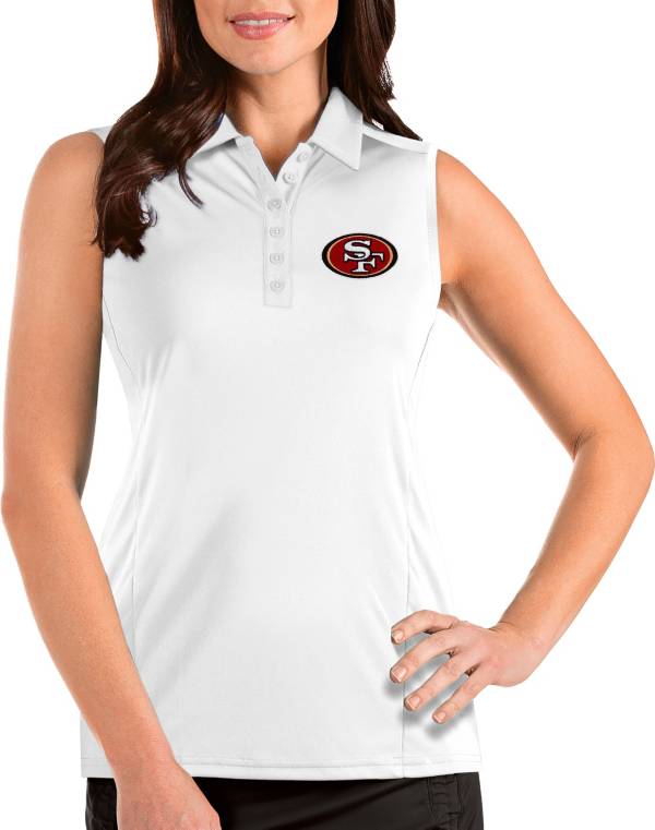 Antigua Women's San Francisco 49ers Fortune Quarter-Zip Oatmeal