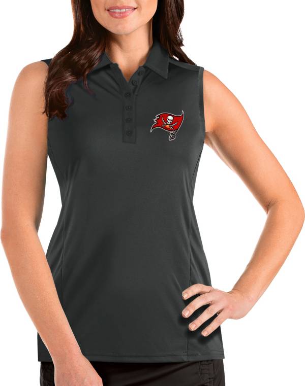 Antigua Women's Tampa Bay Buccaneers Tribute Sleeveless Grey Performance Polo product image