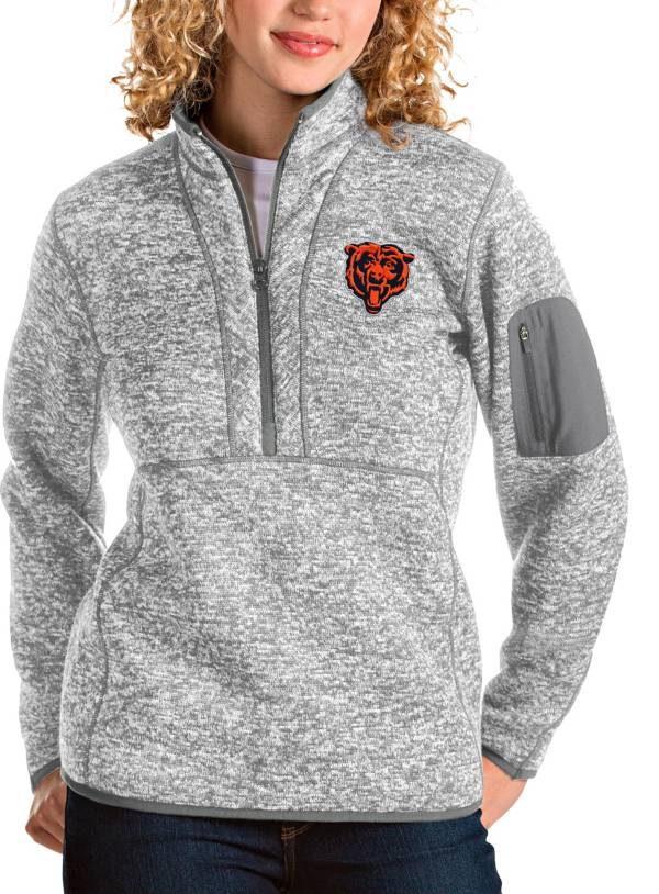 Antigua Women's Chicago Bears Grey Fortune Pullover Jacket product image