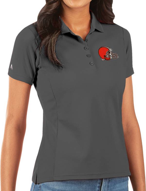 Antigua Women's Cleveland Browns Grey Legacy Pique Polo product image