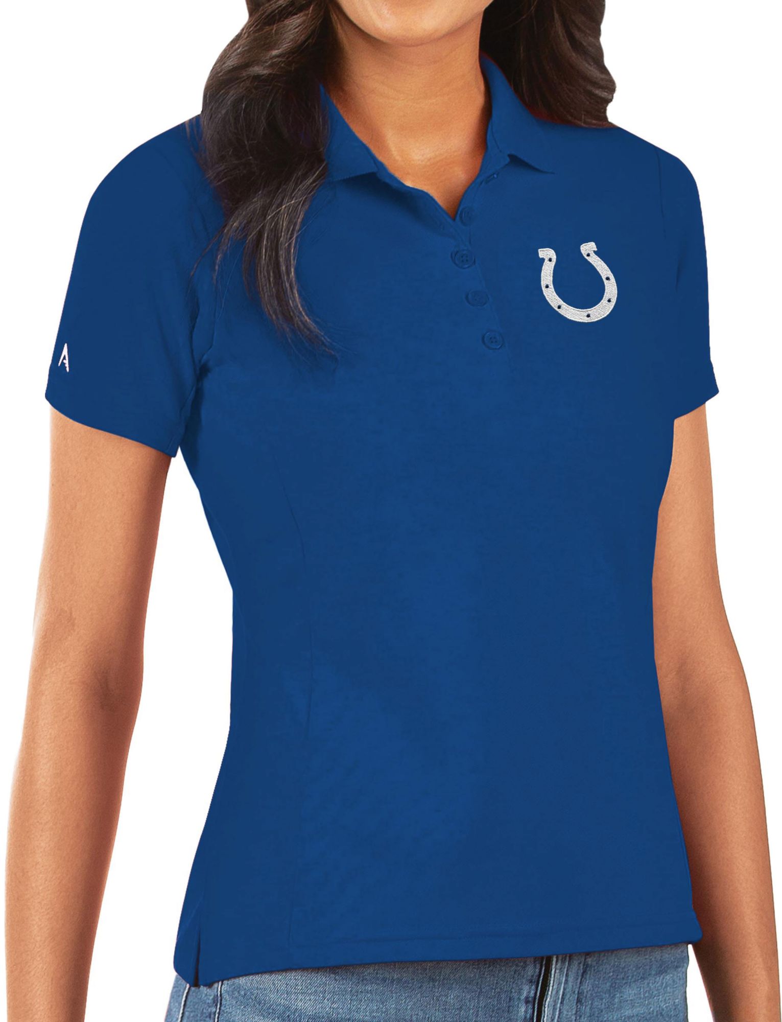 Antigua Women's Indianapolis Colts Royal Legacy Pique Polo