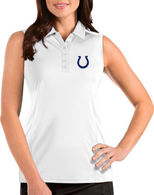 Women's Antigua Black/White Indianapolis Colts Play Long Sleeve T-Shirt Size: Medium