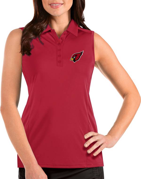 Antigua Women's Arizona Cardinals Tribute Sleeveless Red Performance Polo product image