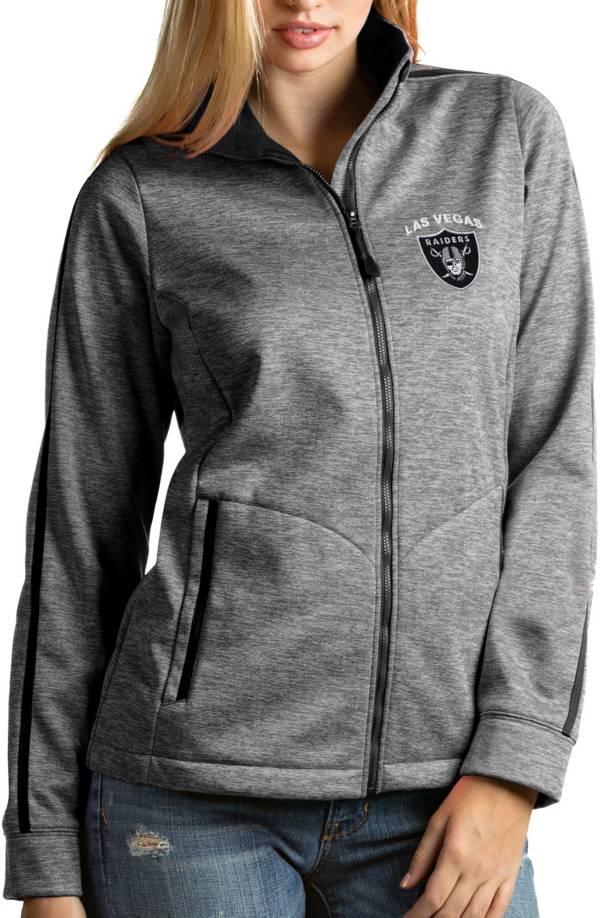 Antigua Women's Las Vegas Raiders Black Full-Zip Golf Jacket