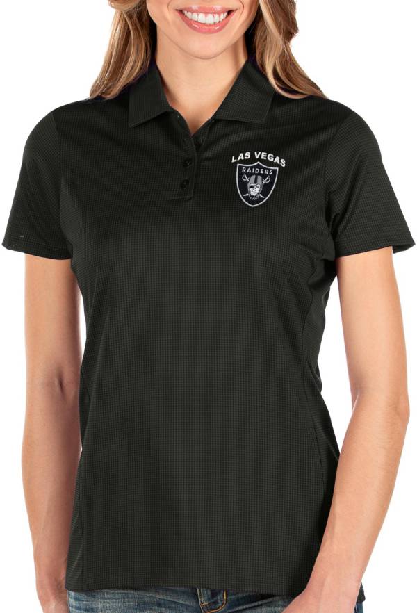 Antigua Women's Las Vegas Raiders Balance Black Polo