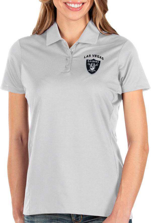 Antigua Women's Las Vegas Raiders Balance White Polo