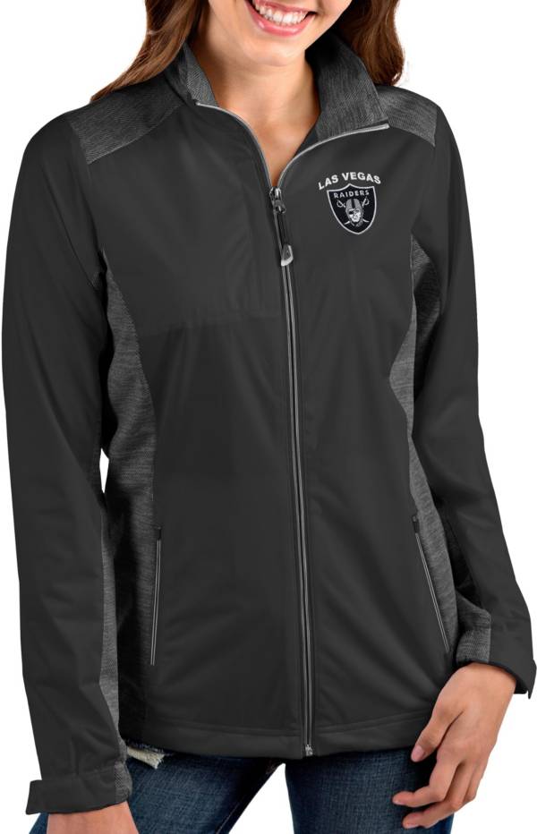 Antigua Women's Las Vegas Raiders Revolve Charcoal Full-Zip Jacket product image