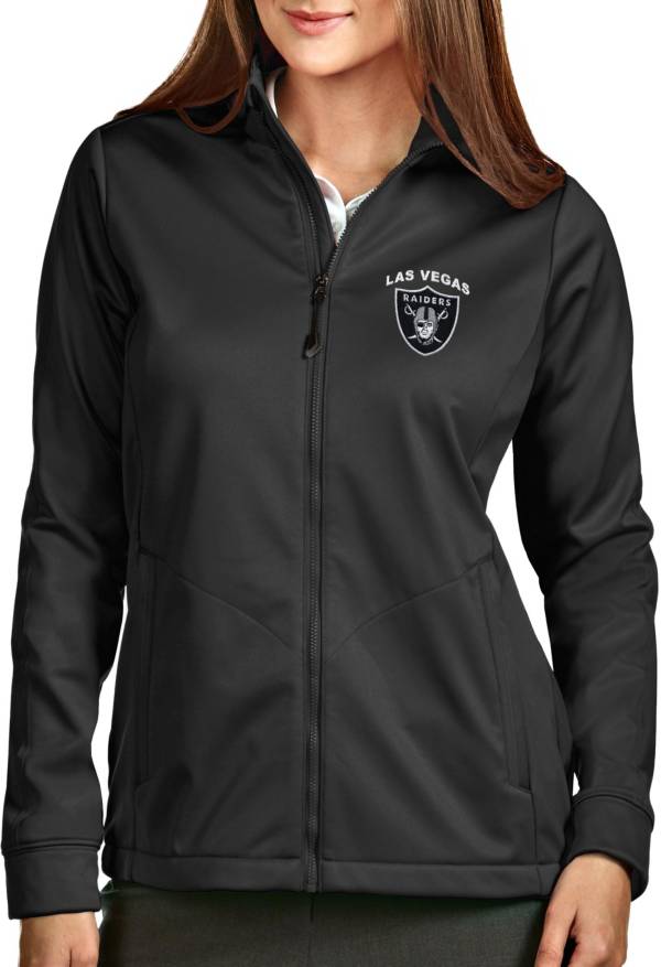 Antigua Women's Las Vegas Raiders Smoke Full-Zip Golf Jacket