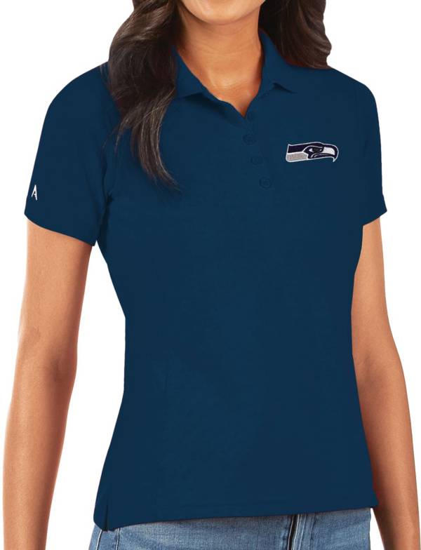 Antigua Women's Seattle Seahawks Navy Legacy Pique Polo product image