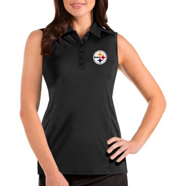 sorry, Antigua Women's Pittsburgh Steelers Tribute Sleeveless Black Performance Polo is currently out of stock