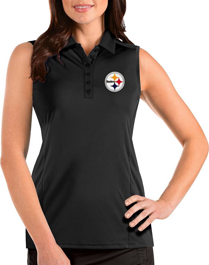 Antigua Women's Pittsburgh Steelers Tribute Sleeveless Black