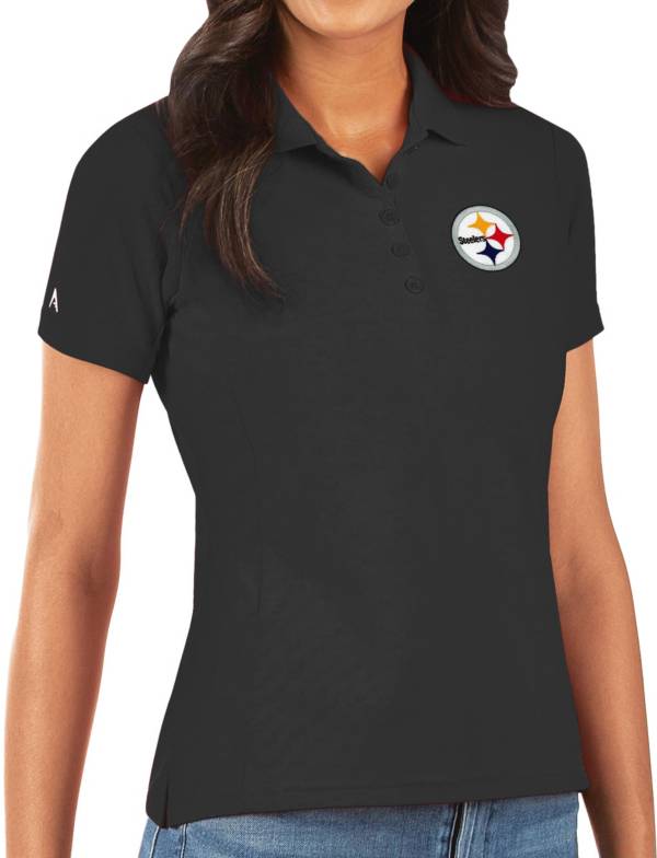 Antigua Women's Pittsburgh Steelers Black Legacy Pique Polo product image