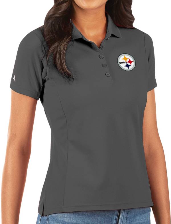 Antigua Women's Pittsburgh Steelers Grey Legacy Pique Polo product image