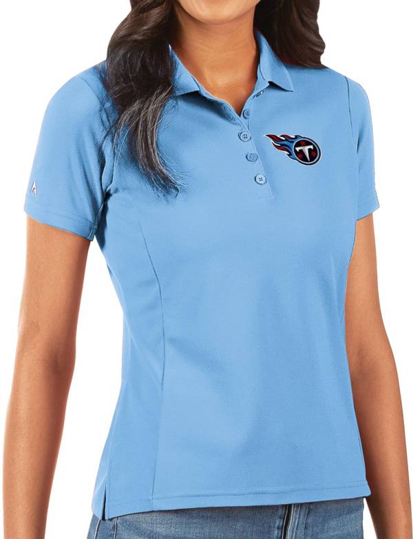 Antigua Women's Tennessee Titans Blue Legacy Pique Polo