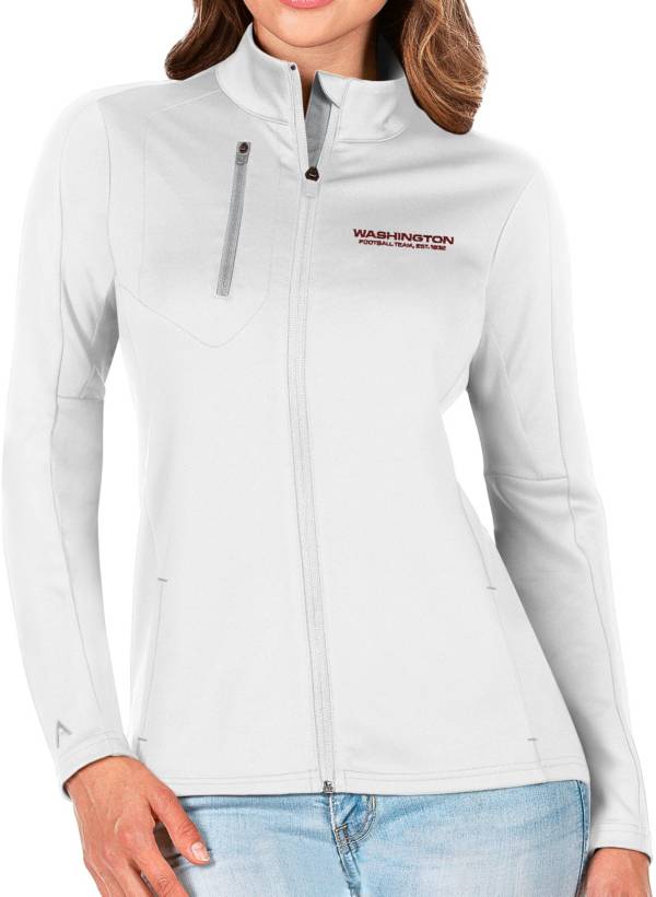 Antigua Women's Washington Football Team White Generation Full-Zip Jacket