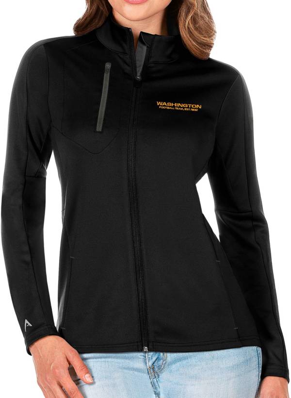 Antigua Women's Washington Football Team Black Generation Full-Zip Jacket