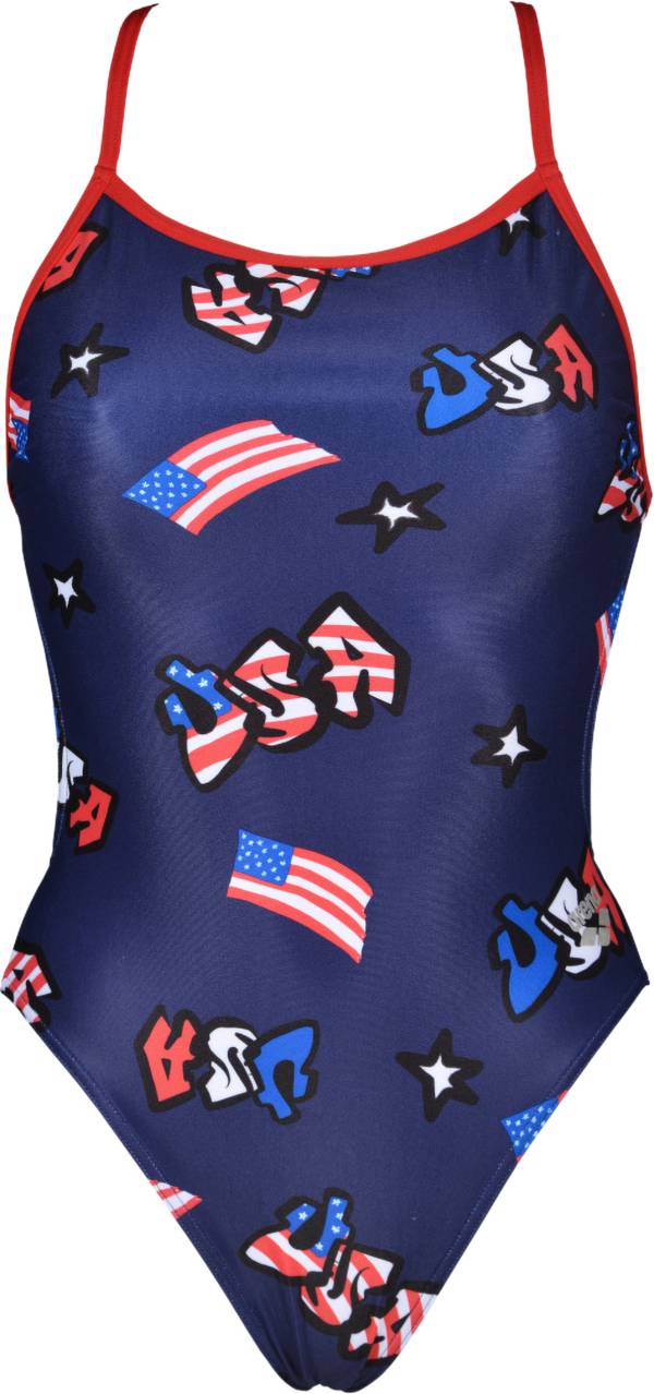 arena Women's Graffiti USA Booster Back One Piece Swimsuit product image