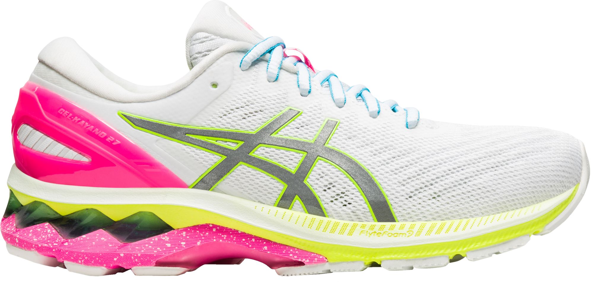 asics white and pink