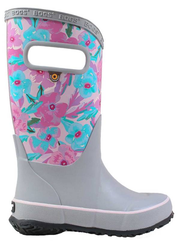 BOGS Girls' Pansies Waterproof Rainboots