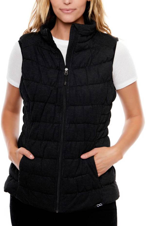 Be Boundless Quilted Melange Knit Free Form Vest