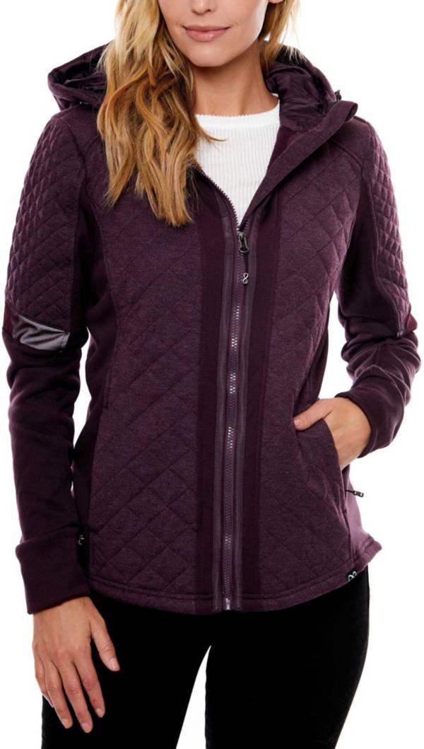 Be Boundless Quilted Melange Knit Hooded Jacket