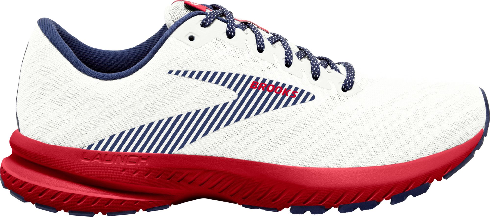 brooks launch 6 red white and blue