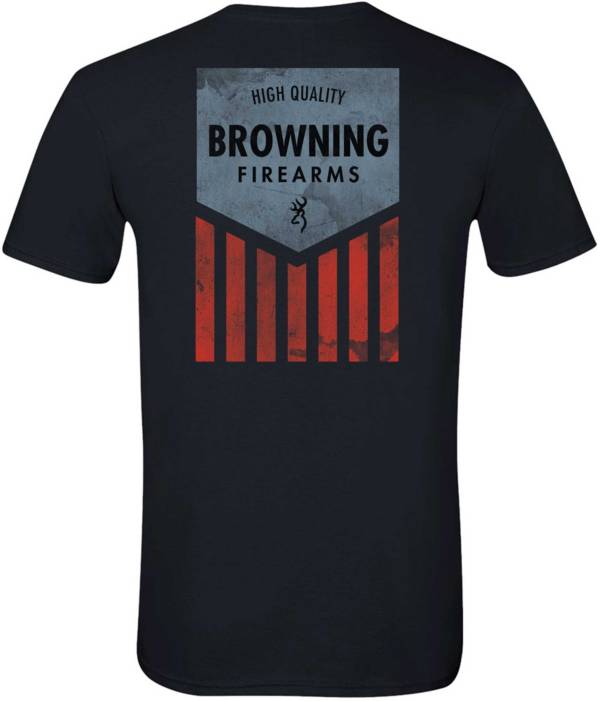 Browning Men's High Quality Flag Graphic T-Shirt