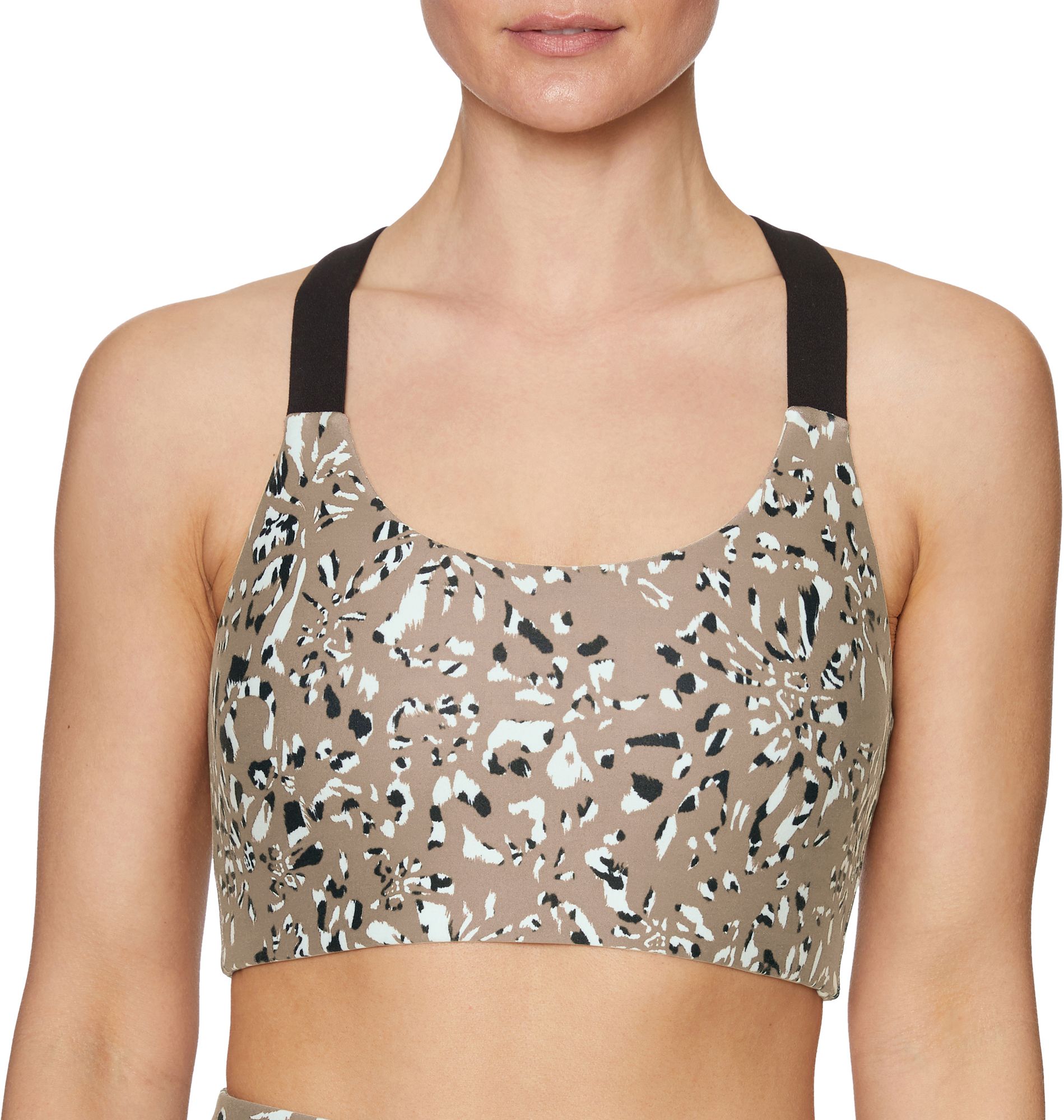 zebra print sports bra