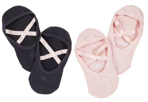 CALIA by Carrie Underwood Women's Ballet No Show Studio Socks - 2 Pack