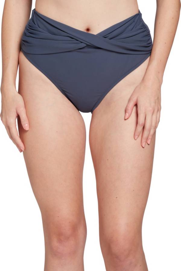 CALIA by Carrie Underwood Women's High Rise Cross Front Swim Bottoms
