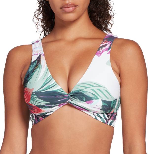 CALIA by Carrie Underwood Women's Reversible Twist Front Bikini Top