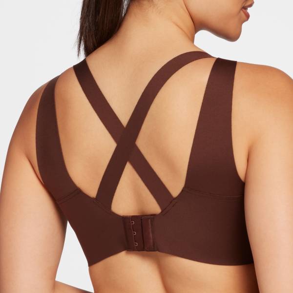 Calia by Carrie Underwood Go All Out zip front blush/beige sports bra FLAW