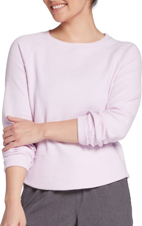 CALIA by Carrie Underwood Women's Textured Crewneck Pullover