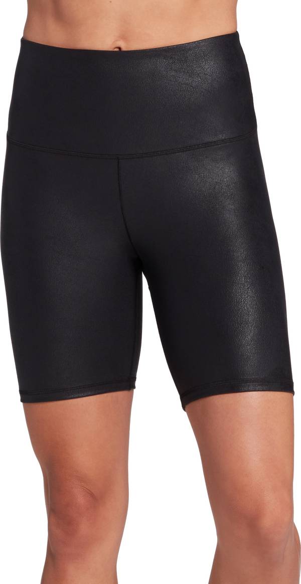 CALIA by Carrie Underwood Women's Sculpt Faux Leather Bike Shorts