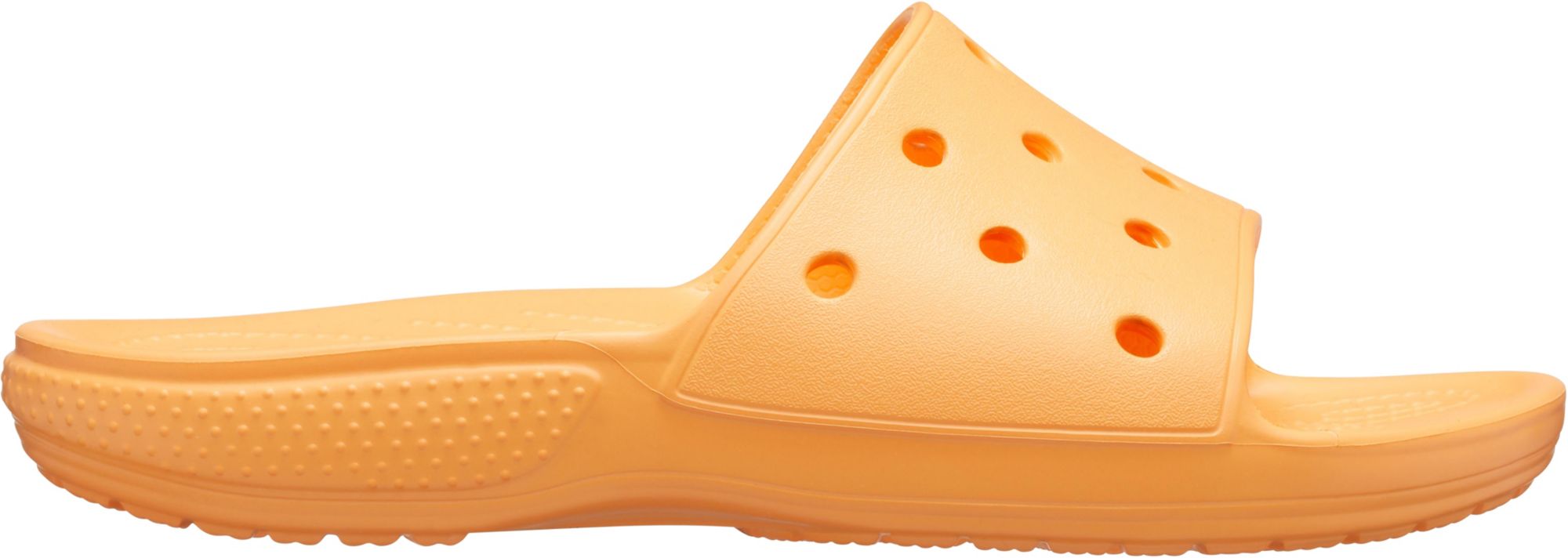 cantaloupe crocs slides