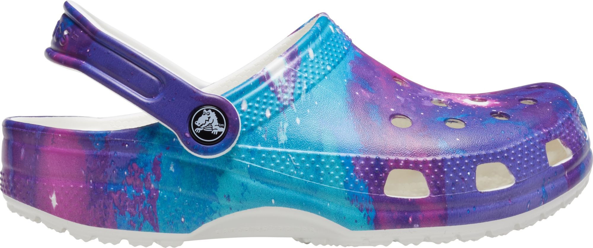 galaxy print crocs