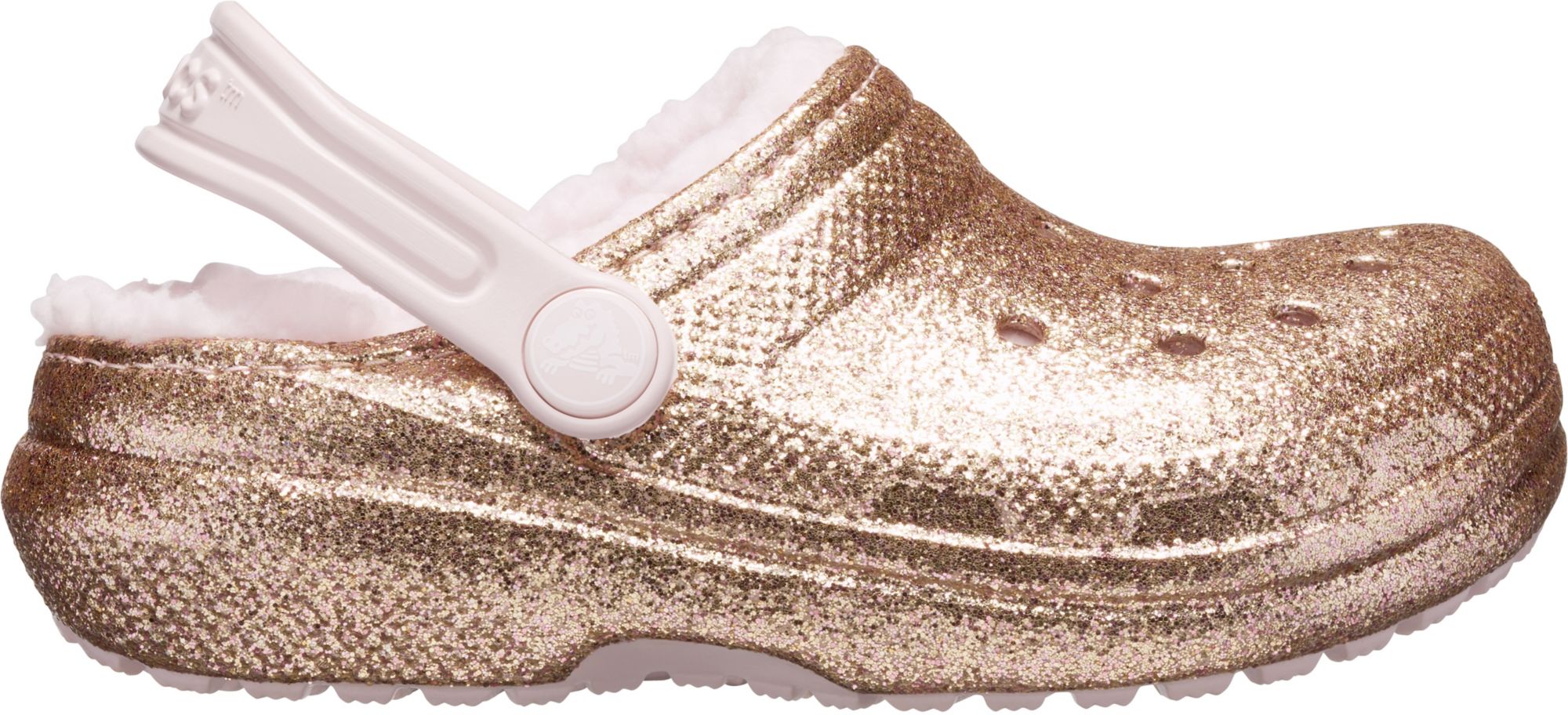 Crocs Kids' Classic Glitter Lined Clogs 