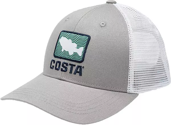 Costa Del Mar Bass Waves Trucker Hat Navy