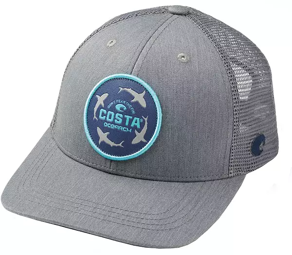 Costa Ocearch Circle Shark Trucker Hat - Gray