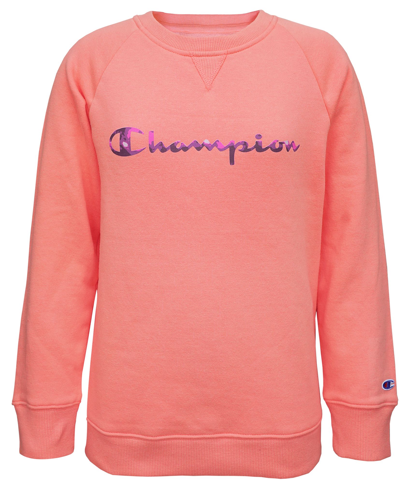 girls red champion hoodie