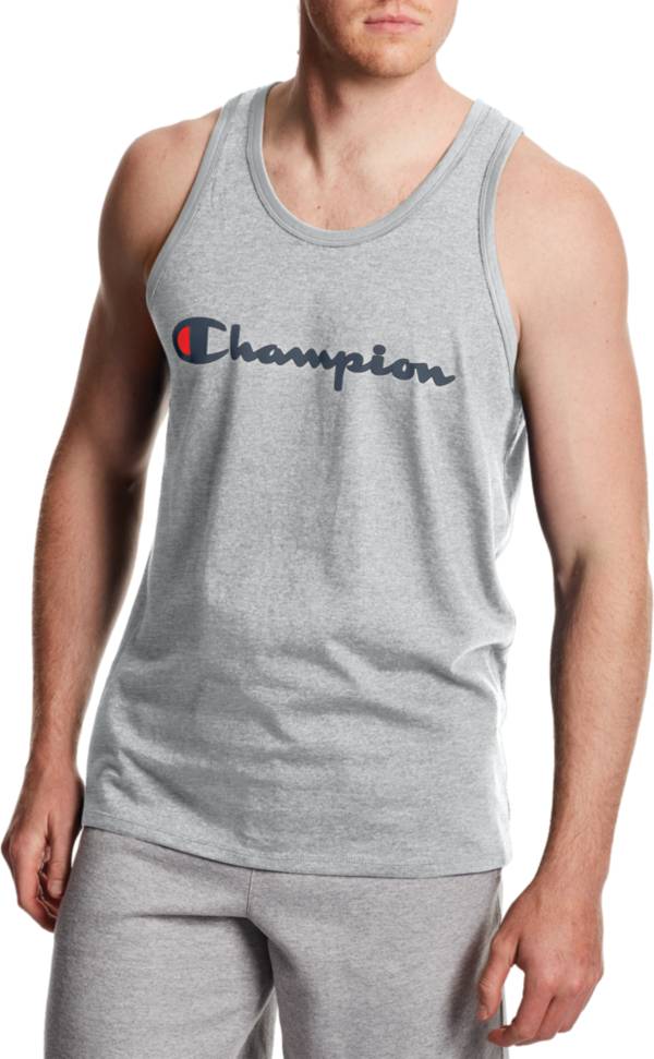 Champion Men's Athletics Classic Jersey Script Logo Tank Top